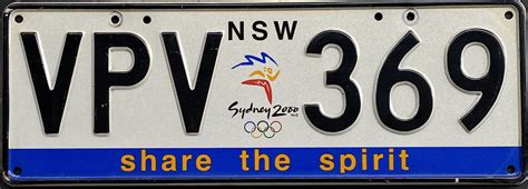 Australia New South Wales Olympics Jeffs License Plates