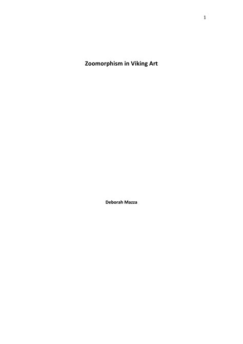 (PDF) Zoomorphism in Viking Art