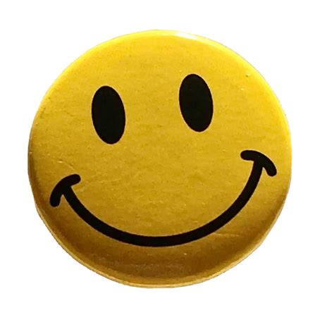 Happy Face Pin Yellow Novelty Button Pin Flair Emoji | eBay
