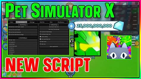 New Pet Simulator X Script Hack Auto Farm Mine Gems Egg