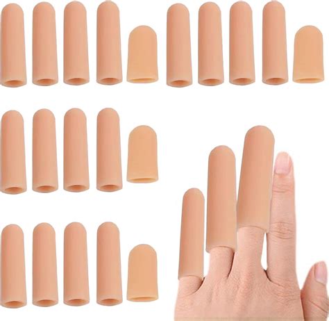 Dsfsaeg Pcs Finger Cots Silicone Finger Protectors Soft Gel Finger