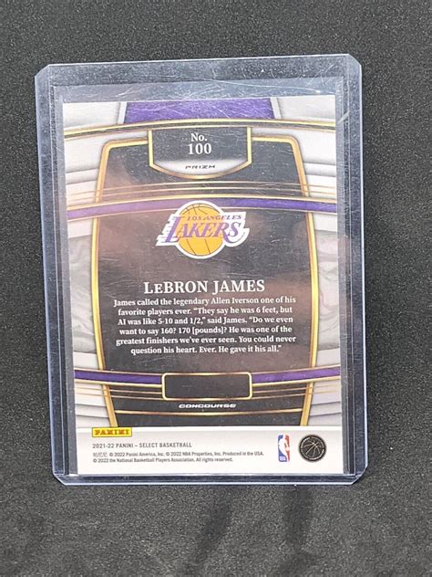 Select Lebron James Silver Prizm Concourse Los Angeles Lakers