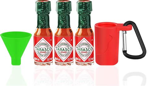 Amazon Mini Tabasco Hot Sauce Keychain Includes Mini Hot Sauce Bottles Oz With