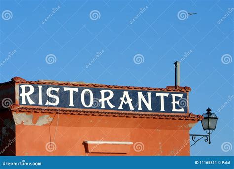 Italian Restaurant Sign Stock Image Image 11165811