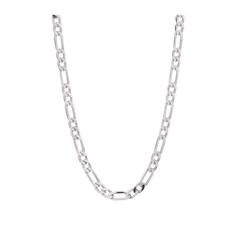 Collier Chaîne Homme Argent 925 Maille Figaro Alternée 1 2 50cm