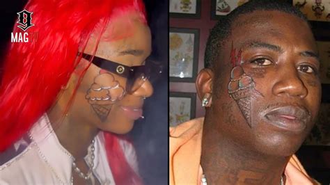 Sexyy Red Shows Off Her Gucci Mane Ice Cream Face Tattoo Youtube