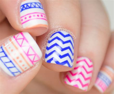 The Nailasaurus UK Nail Art Blog Popping Tribal Nail Art The