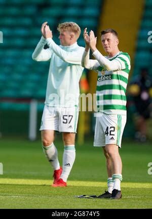 Celtic S Callum McGregor Applauds The Fans After The Scottish Gas Men S