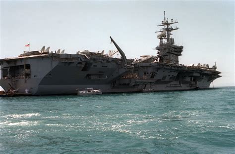 A Starboard Quarter View Of The Nuclear Powered Aircraft Carrier Uss