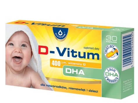 D Vitum 400 J M Witaminy D DHA Ulotka Dawkowanie Zastosowanie