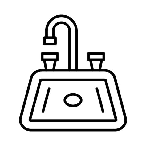 Premium Vector Sink Line Illustration