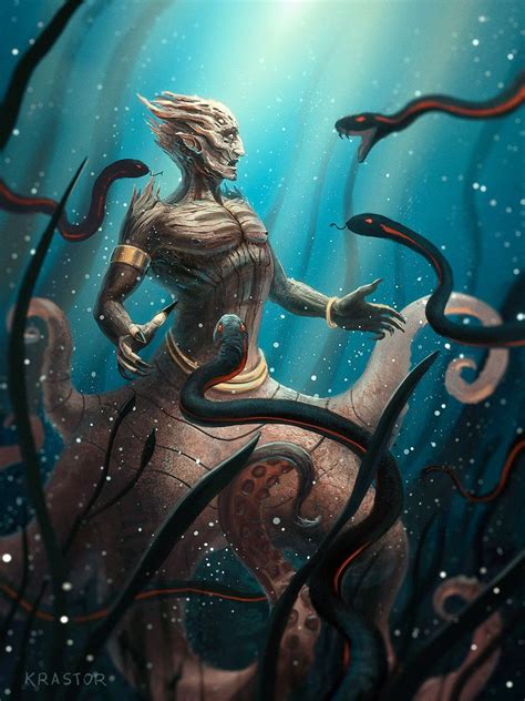 Octopus Man By Krastor On Deviantart Mermaid Fantasy Art Octopus Man