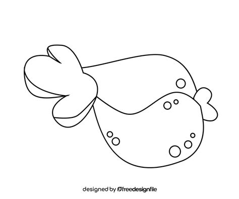 Kambala fish black and white clipart free download