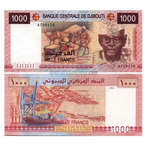 Djibouti Francs Banknote Unc Special Minds Store