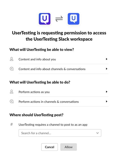 Slack Integration UserTesting Knowledge Base Home