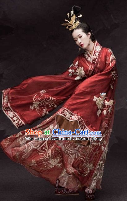 Traditional Chinese Han Dynasty Imperial Consort Hanfu Dress Ancient