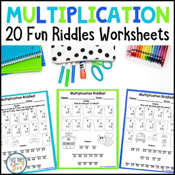 Multiplication Facts Riddles Single Digit Multiplication Worksheets