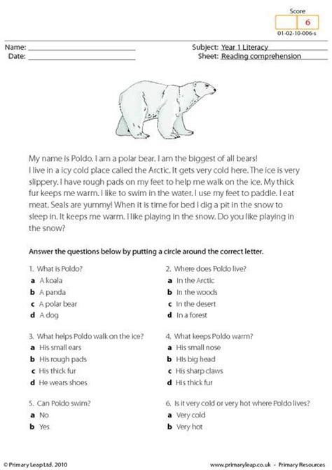 Rd Grade Reading Comprehension Worksheets Multiple Choice With Answers