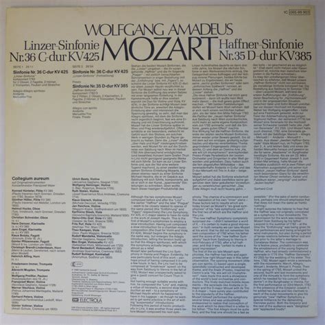 Wolfgang Amadeus Mozart Collegium Aureum Franzjosef Maier Linzer