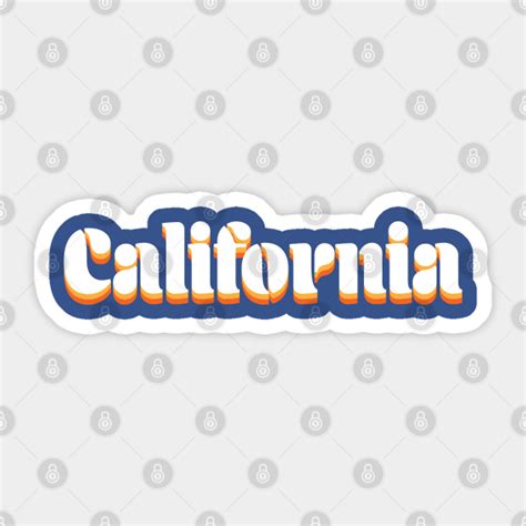 California Retro Style California State Retro Vintage Style Sticker