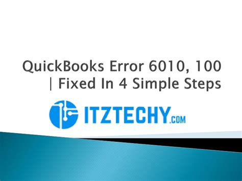 PPT How Do I Fix Quickbooks Error Code 6010 PowerPoint Presentation