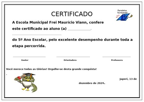 Certificado 5 Ano - Certificado 5 Ano: Diplomas E Certificados – EMYX