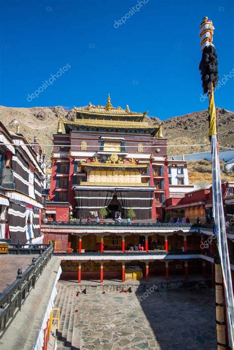 Shigatse Tibet Central China Mayo Patio Interior Del