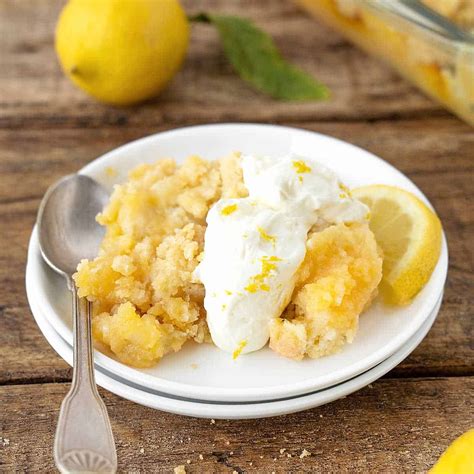 Lemon Dump Cake 4 Ingredients Vintage Kitchen Notes