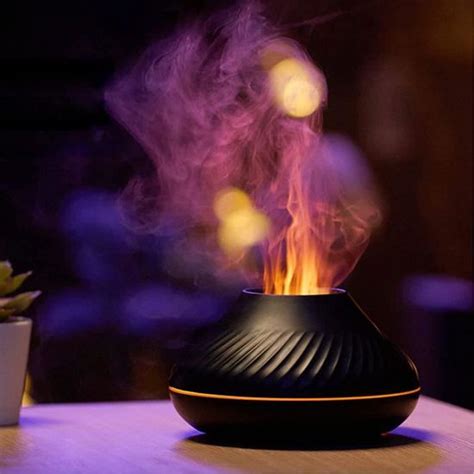 Marzius Flame Aroma Diffuseur D Huiles Essentielles Hdificateur