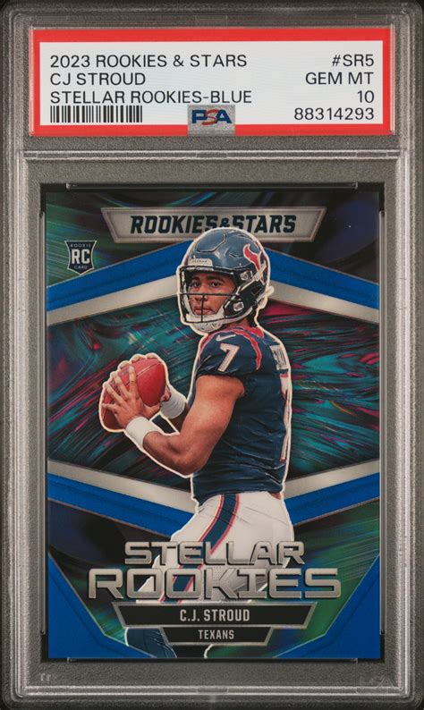 CJ Stroud 2023 Rookies Stars SR 5 Stellar Rookies Blue 50 Price