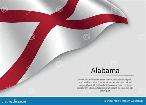 La Bandera Ondular De Alabama Es Un Estado De Estados Unidos