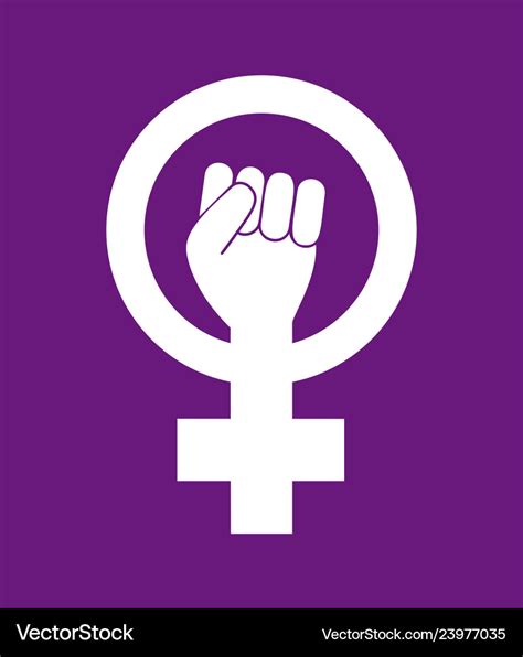 Female Woman Feminism Protest Hand Icon Royalty Free Vector