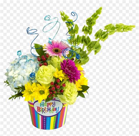 Happy Birthday Clip Art With Flowers