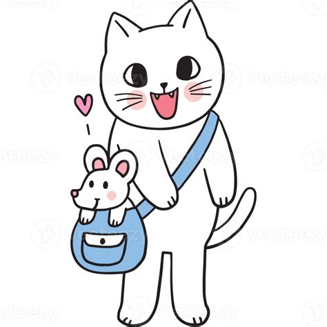 Cartoon Cute Funny Cat Clipart 23791665 Png