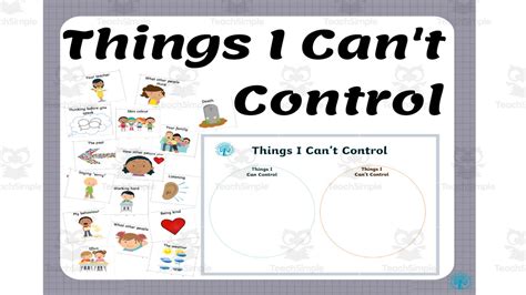 Things I Cant Control Worksheet By Teach Simple