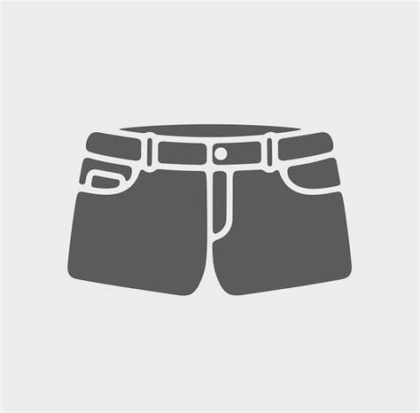 Icono de pantalones cortos de denim en un fondo ilustración vectorial