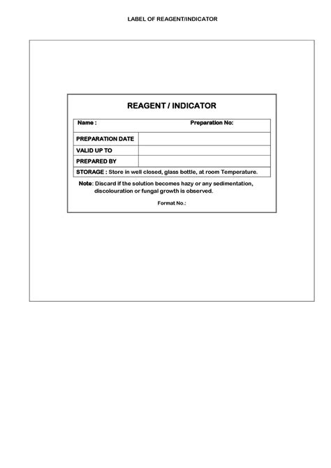 Preparation Standardisation And Storage Of Laboratory Solutions Sop