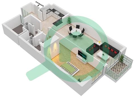 Floor Plans For Unit 16 1 Bedroom Apartments In La Riviera Azure