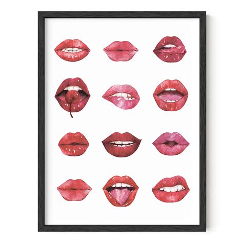 Buy Lips Wall Art Dorm S By Haus And Hues Lip Art Red Dorm Decor