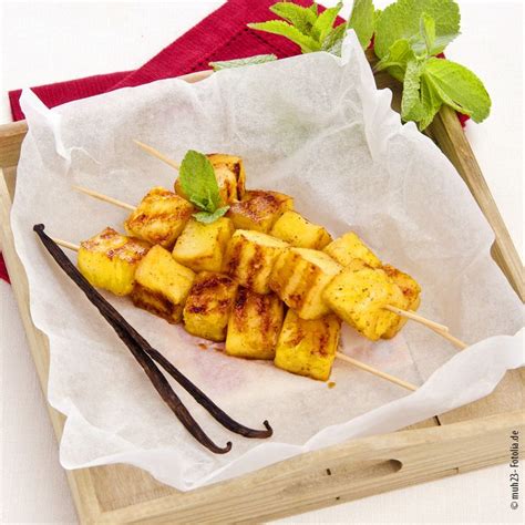 Gegrilltes Obst Dessert Lebensmittel Essen Snack Ideen Rezepte