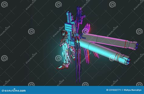 Illustration of an Ancient Combat Robot Stock Illustration ...