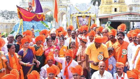 Grand Procession Marks Shivaji Maharaj Jayanthotsava In City Star Of