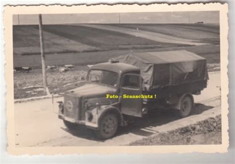 Foto Wehrmacht Opel Blitz Lkw Rast Beim Vormarsch In Der Ukraine