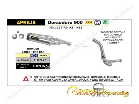 Exhaust Silencer Kit With ARROW THUNDER Connection For Original