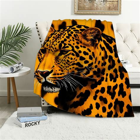 Gotuvs Velboa Super Soft Leopard Blanket Double Layer Bedding Thick