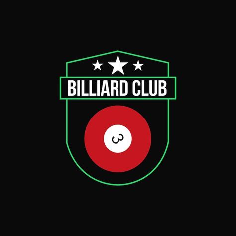 Premium Vector | Billiard club logo template design