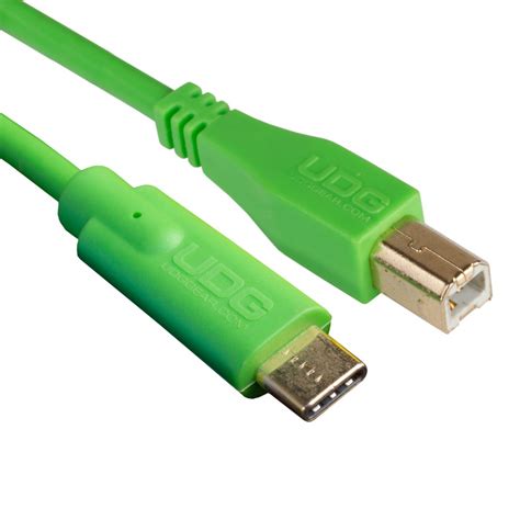 Udg Ultimate Audio Cable Usb C B Green Straight M Usb C M Usb B