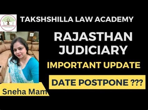 RJS Exam Date Changed RJS 2024 Exam Big Update Rajasthan Judiciary