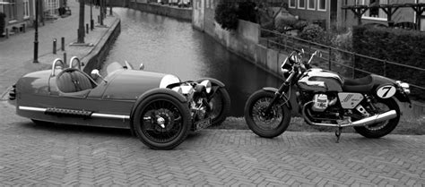 Morgan Three Wheeler Vs Moto Guzzi V7 Racer Rijtest Autoblognl