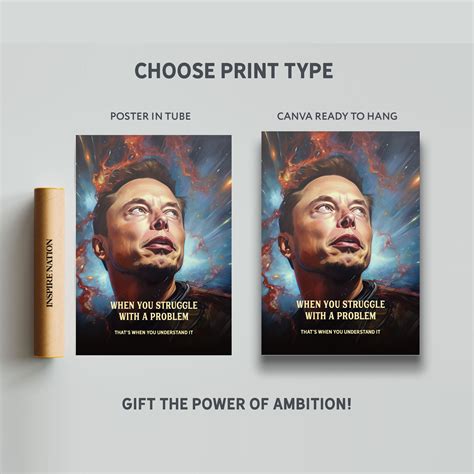 Elon Musk Poster Quotes Prints Poster Print Art Quote Etsy